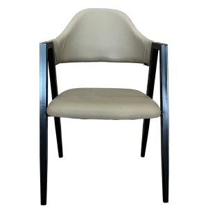 Artelibre - 14600149 ΚΑΡΕΚΛΑ ΤΡΑΠΕΖΑΡΙΑΣ ARTELIBRE SOLANA CAPPUCCINO/ΜΑΥΡΟ PU/ΜΕΤΑΛΛΟ 51X51X81CM