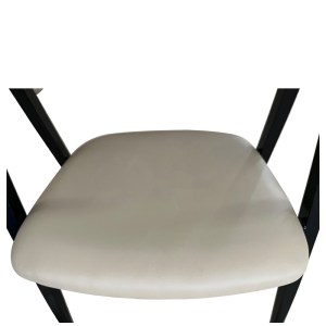 Artelibre - 14600149 ΚΑΡΕΚΛΑ ΤΡΑΠΕΖΑΡΙΑΣ ARTELIBRE SOLANA CAPPUCCINO/ΜΑΥΡΟ PU/ΜΕΤΑΛΛΟ 51X51X81CM