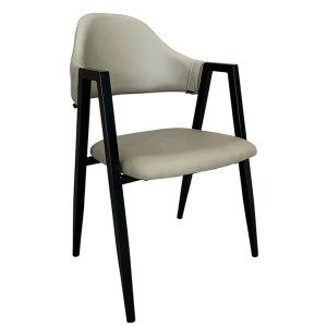 Artelibre - 14600149 ΚΑΡΕΚΛΑ ΤΡΑΠΕΖΑΡΙΑΣ ARTELIBRE SOLANA CAPPUCCINO/ΜΑΥΡΟ PU/ΜΕΤΑΛΛΟ 51X51X81CM