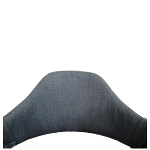 Artelibre - 14600150 ΚΑΡΕΚΛΑ ΤΡΑΠΕΖΑΡΙΑΣ ARTELIBRE SOLANA ΓΚΡΙ/ΜΑΥΡΟ ΥΦΑΣΜΑ/ΜΕΤΑΛΛΟ 51X51X81CM