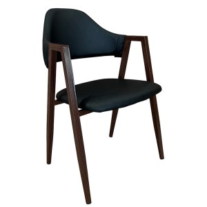 Artelibre - 14600151 ΚΑΡΕΚΛΑ ΤΡΑΠΕΖΑΡΙΑΣ ARTELIBRE SOLANA ΜΑΥΡΟ/ΚΑΡΥΔΙ PU/ΜΕΤΑΛΛΟ 51X51X81CM