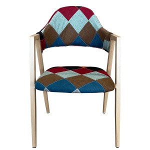 Artelibre - 14600152 ΚΑΡΕΚΛΑ ΤΡΑΠΕΖΑΡΙΑΣ ARTELIBRE SOLANA PATCHWORK ΥΦΑΣΜΑ/ΜΕΤΑΛΛΟ 51X51X81CM
