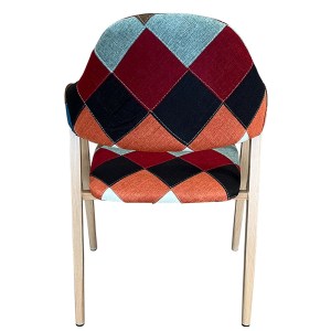 Artelibre - 14600152 ΚΑΡΕΚΛΑ ΤΡΑΠΕΖΑΡΙΑΣ ARTELIBRE SOLANA PATCHWORK ΥΦΑΣΜΑ/ΜΕΤΑΛΛΟ 51X51X81CM