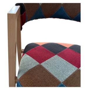 Artelibre - 14600152 ΚΑΡΕΚΛΑ ΤΡΑΠΕΖΑΡΙΑΣ ARTELIBRE SOLANA PATCHWORK ΥΦΑΣΜΑ/ΜΕΤΑΛΛΟ 51X51X81CM