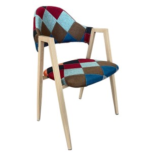 Artelibre - 14600152 ΚΑΡΕΚΛΑ ΤΡΑΠΕΖΑΡΙΑΣ ARTELIBRE SOLANA PATCHWORK ΥΦΑΣΜΑ/ΜΕΤΑΛΛΟ 51X51X81CM