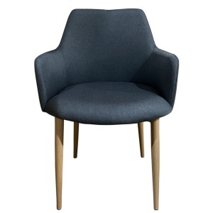 Artelibre - 14600158 ΚΑΡΕΚΛΑ ΤΡΑΠΕΖΑΡΙΑΣ ARTELIBRE LUZIA ΓΚΡΙ/ΦΥΣΙΚΟ ΥΦΑΣΜΑ/ΜΕΤΑΛΛΟ 57X60X78CM