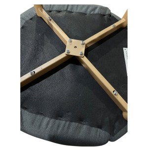 Artelibre - 14600158 ΚΑΡΕΚΛΑ ΤΡΑΠΕΖΑΡΙΑΣ ARTELIBRE LUZIA ΓΚΡΙ/ΦΥΣΙΚΟ ΥΦΑΣΜΑ/ΜΕΤΑΛΛΟ 57X60X78CM