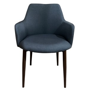 Artelibre - 14600159 ΚΑΡΕΚΛΑ ΤΡΑΠΕΖΑΡΙΑΣ ARTELIBRE LUZIA ΓΚΡΙ/ΚΑΡΥΔΙ ΥΦΑΣΜΑ/ΜΕΤΑΛΛΟ 57X60X78CM