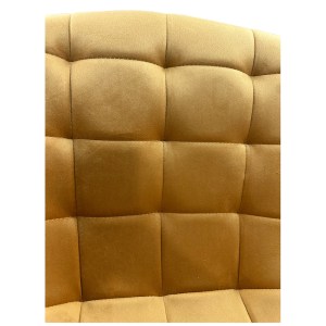Artelibre - 14600170 ΚΑΡΕΚΛΑ ΤΡΑΠΕΖΑΡΙΑΣ ARTELIBRE BRISA ΜΠΕΖ/ΜΑΥΡΟ ΒΕΛΟΥΔΟ/ΜΕΤΑΛΛΟ 53X60X85CM