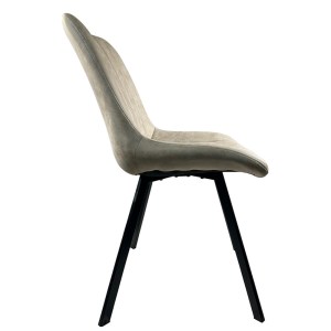 Artelibre - 14600171 ΚΑΡΕΚΛΑ ΤΡΑΠΕΖΑΡΙΑΣ ARTELIBRE MILONGA ΜΠΕΖ/ΜΑΥΡΟ PU/ΜΕΤΑΛΛΟ 55X61X88CM