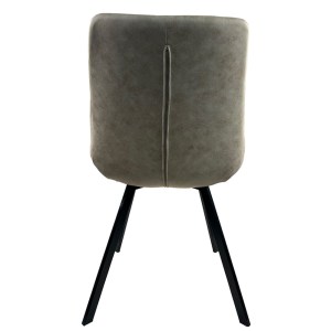 Artelibre - 14600171 ΚΑΡΕΚΛΑ ΤΡΑΠΕΖΑΡΙΑΣ ARTELIBRE MILONGA ΜΠΕΖ/ΜΑΥΡΟ PU/ΜΕΤΑΛΛΟ 55X61X88CM