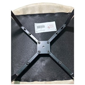 Artelibre - 14600171 ΚΑΡΕΚΛΑ ΤΡΑΠΕΖΑΡΙΑΣ ARTELIBRE MILONGA ΜΠΕΖ/ΜΑΥΡΟ PU/ΜΕΤΑΛΛΟ 55X61X88CM