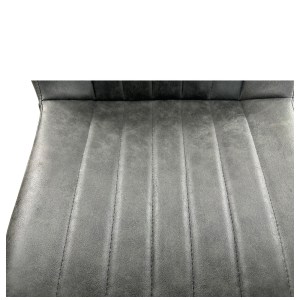 Artelibre - 14600172 ΚΑΡΕΚΛΑ ΤΡΑΠΕΖΑΡΙΑΣ ARTELIBRE MILONGA ΓΚΡΙ/ΜΑΥΡΟ PU/ΜΕΤΑΛΛΟ 55X61X88CM