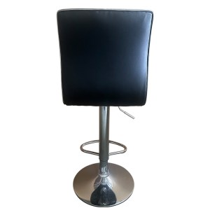 Artelibre - 14600199 ΣΚΑΜΠΟ BAR ARTELIBRE ENCANTA ΜΑΥΡΟ/ΧΡΩΜΙΟ PU/ΜΕΤΑΛΛΟ 41X50X59/94-80/115CM