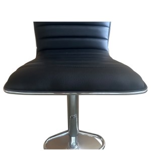 Artelibre - 14600199 ΣΚΑΜΠΟ BAR ARTELIBRE ENCANTA ΜΑΥΡΟ/ΧΡΩΜΙΟ PU/ΜΕΤΑΛΛΟ 41X50X59/94-80/115CM