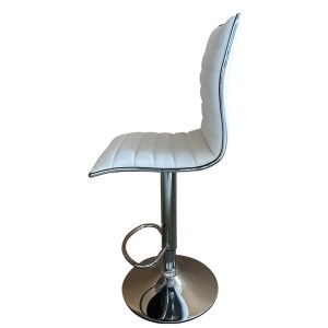 Artelibre - 14600200 ΣΚΑΜΠΟ BAR ARTELIBRE ENCANTA ΛΕΥΚΟ/ΧΡΩΜΙΟ PU/ΜΕΤΑΛΛΟ 41X50X59/94-80/115CM