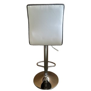 Artelibre - 14600200 ΣΚΑΜΠΟ BAR ARTELIBRE ENCANTA ΛΕΥΚΟ/ΧΡΩΜΙΟ PU/ΜΕΤΑΛΛΟ 41X50X59/94-80/115CM