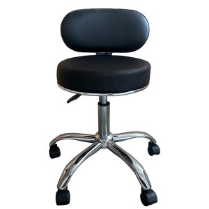 Artelibre - 14600203 ΚΑΡΕΚΛΑ ΕΡΓΑΣΙΑΣ ARTELIBRE FIRMEZA ΜΑΥΡΟ/ΧΡΩΜΙΟ PU/ΜΕΤΑΛΛΟ 47X47X67/78CM