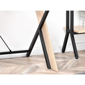 Artelibre - 14610005 ΓΡΑΦΕΙΟ ARTELIBRE EZRA SONOMA/ΜΑΥΡΟ ΜΕΛΑΜΙΝΗ/ΜΕΤΑΛΛΟ 120X60X76CM