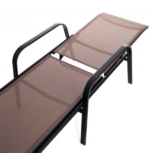 Artelibre - 14660052 ΞΑΠΛΩΣΤΡΑ ARTELIBRE TETIAROA ΚΑΦΕ ΜΕΤΑΛΛΟ/ΥΦΑΣΜΑ 185X65X33CM