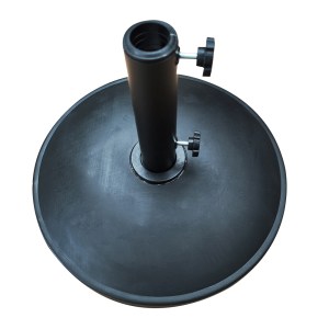 Artelibre - 14660078 ΒΑΣΗ ΟΜΠΡΕΛΑΣ ARTELIBRE RUGEN 12KG ΜΑΥΡΟ ΤΣΙΜΕΝΤΟ/ΠΛΑΣΤΙΚΟ 45X6CM