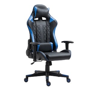 Artelibre - 14730003 ΚΑΡΕΚΛΑ ΓΡΑΦΕΙΟΥ ARTELIBRE GAMING ENNIS ΜΠΛΕ/ΜΑΥΡΟ PVC 70X55X122-131CM