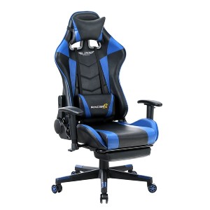 Artelibre - 14730019 ΚΑΡΕΚΛΑ ΓΡΑΦΕΙΟΥ ARTELIBRE GAMING SLIGO ΜΠΛΕ/ΜΑΥΡΟ PVC 70X55X122-131CM