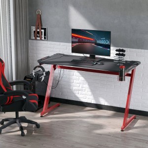 Artelibre - 14760005 ΓΡΑΦΕΙΟ GAMING ARTELIBRE LEIA ΜΑΥΡΟ/ΚΟΚΚΙΝΟ ΞΥΛΟ/ΜΕΤΑΛΛΟ 140X65X75CM