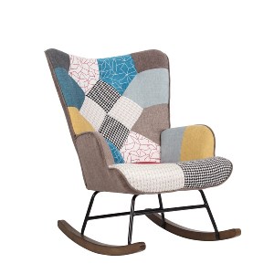 Artelibre - 14770012 ΠΟΛΥΘΡΟΝΑ ΚΟΥΝΙΣΤΗ ARTELIBRE GERDA PATCHWORK ΥΦΑΣΜΑ/ΜΕΤΑΛΛΟ/ΞΥΛΟ 84X69X90CM