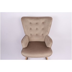 Artelibre - 14770071 ΠΟΛΥΘΡΟΝΑ ΚΟΥΝΙΣΤΗ ARTELIBRE DARIA ΑΝΟΙΧΤΟ ΚΑΦΕ ΒΕΛΟΥΔΟ/ΜΕΤΑΛΛΟ/ΞΥΛΟ 85X69X90CM