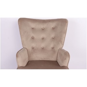 Artelibre - 14770071 ΠΟΛΥΘΡΟΝΑ ΚΟΥΝΙΣΤΗ ARTELIBRE DARIA ΑΝΟΙΧΤΟ ΚΑΦΕ ΒΕΛΟΥΔΟ/ΜΕΤΑΛΛΟ/ΞΥΛΟ 85X69X90CM