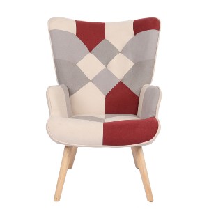 Artelibre - 14770073 ΠΟΛΥΘΡΟΝΑ ARTELIBRE BRIAR ΜΠΟΡΝΤΟ/ΓΚΡΙ PATCHWORK ΥΦΑΣΜΑ/ΞΥΛΟ 73X69X96CM