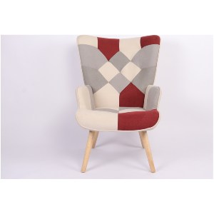 Artelibre - 14770073 ΠΟΛΥΘΡΟΝΑ ARTELIBRE BRIAR ΜΠΟΡΝΤΟ/ΓΚΡΙ PATCHWORK ΥΦΑΣΜΑ/ΞΥΛΟ 73X69X96CM