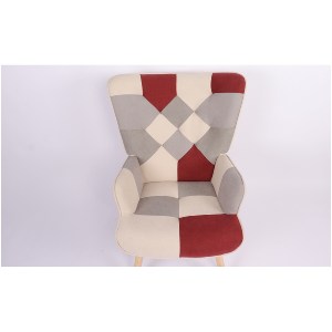 Artelibre - 14770073 ΠΟΛΥΘΡΟΝΑ ARTELIBRE BRIAR ΜΠΟΡΝΤΟ/ΓΚΡΙ PATCHWORK ΥΦΑΣΜΑ/ΞΥΛΟ 73X69X96CM