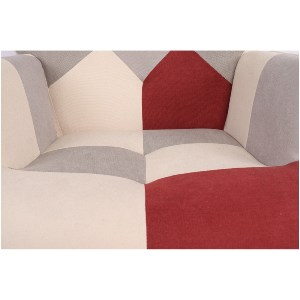Artelibre - 14770073 ΠΟΛΥΘΡΟΝΑ ARTELIBRE BRIAR ΜΠΟΡΝΤΟ/ΓΚΡΙ PATCHWORK ΥΦΑΣΜΑ/ΞΥΛΟ 73X69X96CM