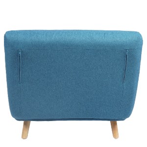 Artelibre - 14770078 ΠΟΛΥΘΡΟΝΑ ΚΡΕΒΑΤΙ ARTELIBRE VERA ΜΠΛΕ ΥΦΑΣΜΑ/ΞΥΛΟ 79X80X89CM