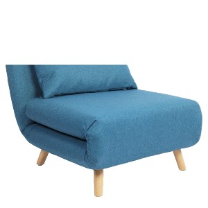 Artelibre - 14770078 ΠΟΛΥΘΡΟΝΑ ΚΡΕΒΑΤΙ ARTELIBRE VERA ΜΠΛΕ ΥΦΑΣΜΑ/ΞΥΛΟ 79X80X89CM