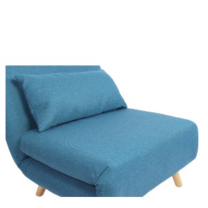 Artelibre - 14770078 ΠΟΛΥΘΡΟΝΑ ΚΡΕΒΑΤΙ ARTELIBRE VERA ΜΠΛΕ ΥΦΑΣΜΑ/ΞΥΛΟ 79X80X89CM