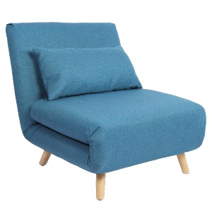 Artelibre - 14770078 ΠΟΛΥΘΡΟΝΑ ΚΡΕΒΑΤΙ ARTELIBRE VERA ΜΠΛΕ ΥΦΑΣΜΑ/ΞΥΛΟ 79X80X89CM