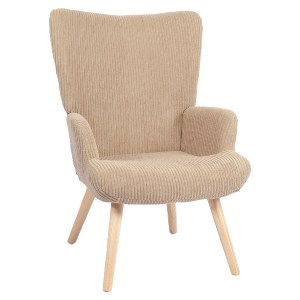 Artelibre - 14770086 ΠΟΛΥΘΡΟΝΑ ARTELIBRE LIRA ΜΠΕΖ ΥΦΑΣΜΑ ΚΟΤΛΕ/ΞΥΛΟ 94.5X64X70.5CM