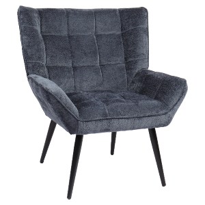 Artelibre - 14770098 ΠΟΛΥΘΡΟΝΑ ARTELIBRE TIVA ΜΠΛΕ ΥΦΑΣΜΑ ΣΕΝΙΛ/ΜΕΤΑΛΛΟ 84X78X77CM