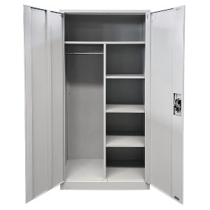 Artelibre - 14800007 ΝΤΟΥΛΑΠΑ ARTELIBRE DWALIN ΑΝΟΙΧΤΟ ΓΚΡΙ ΜΕΤΑΛΛΟ 90X45X180CM