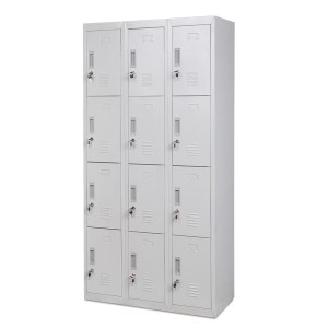 Artelibre - 14800015 ΦΟΡΙΑΜΟΣ ARTELIBRE 12 ΘΕΣΕΩΝ ELENDIL ΑΝΟΙΧΤΟ ΓΚΡΙ ΜΕΤΑΛΛΟ 90X40X185CM