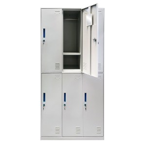 Artelibre - 14800016 ΦΟΡΙΑΜΟΣ ARTELIBRE 6 ΘΕΣΕΩΝ ELBORON ΑΝΟΙΧΤΟ ΓΚΡΙ ΜΕΤΑΛΛΟ 90X45X185CM