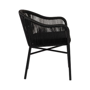 Artelibre - 14840003 ΠΟΛΥΘΡΟΝΑ ΚΗΠΟΥ KAGERA ΜΑΥΡΟ ΑΛΟΥΜΙΝΙΟ/RATTAN 57X58X77CM
