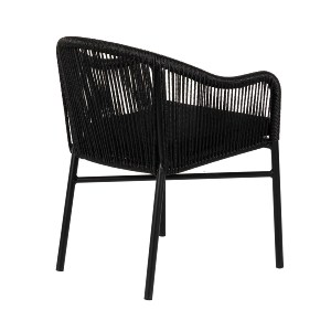 Artelibre - 14840003 ΠΟΛΥΘΡΟΝΑ ΚΗΠΟΥ KAGERA ΜΑΥΡΟ ΑΛΟΥΜΙΝΙΟ/RATTAN 57X58X77CM