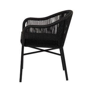 Artelibre - 14840003 ΠΟΛΥΘΡΟΝΑ ΚΗΠΟΥ KAGERA ΜΑΥΡΟ ΑΛΟΥΜΙΝΙΟ/RATTAN 57X58X77CM