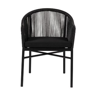 Artelibre - 14840003 ΠΟΛΥΘΡΟΝΑ ΚΗΠΟΥ KAGERA ΜΑΥΡΟ ΑΛΟΥΜΙΝΙΟ/RATTAN 57X58X77CM