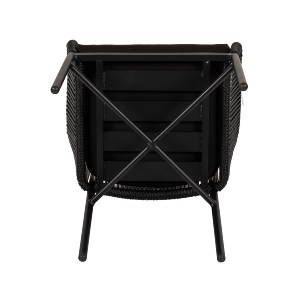 Artelibre - 14840003 ΠΟΛΥΘΡΟΝΑ ΚΗΠΟΥ KAGERA ΜΑΥΡΟ ΑΛΟΥΜΙΝΙΟ/RATTAN 57X58X77CM