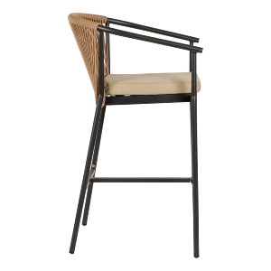Artelibre - 14840025 ΣΚΑΜΠΟ ARTELIBRE MANDRAKA ΜΑΥΡΟ/ΦΥΣΙΚΟ ΑΛΟΥΜΙΝΙΟ/RATTAN 56X63X108CM